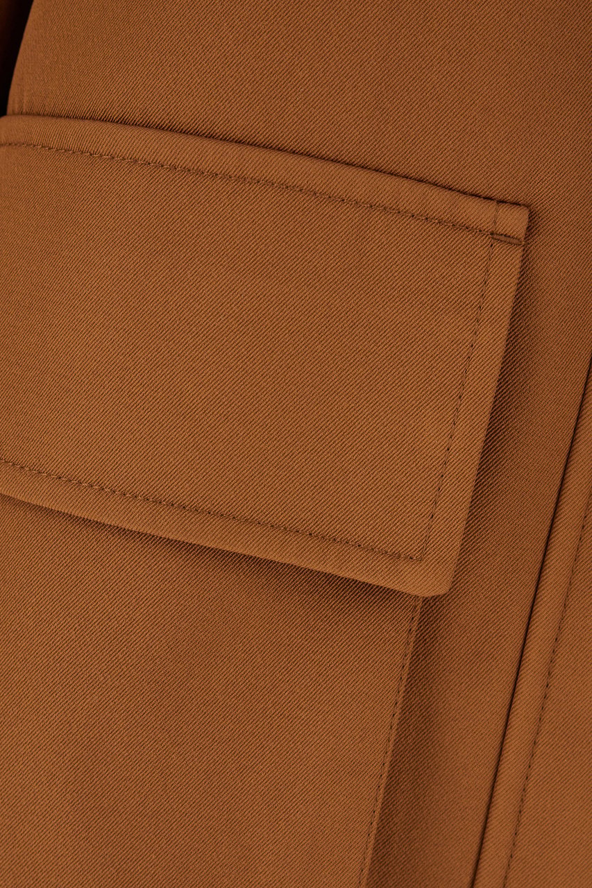 Ganni Caramel cotton jacket Bruin