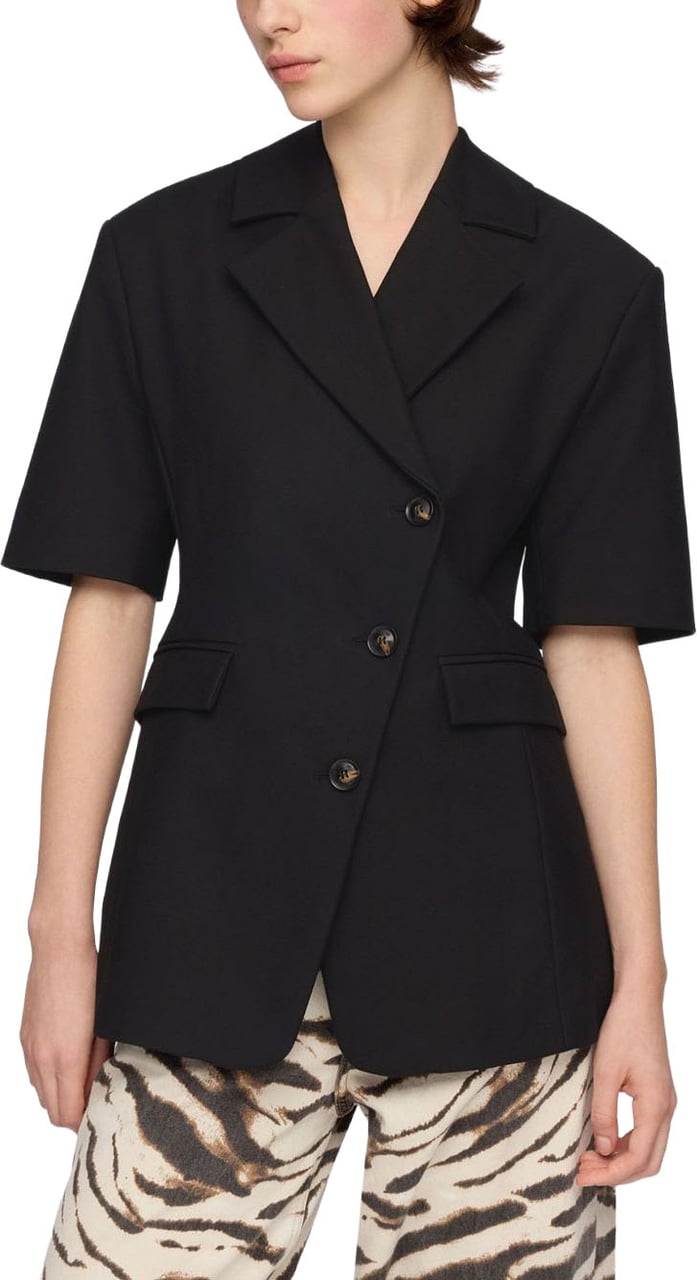 Ganni Jackets Black Zwart