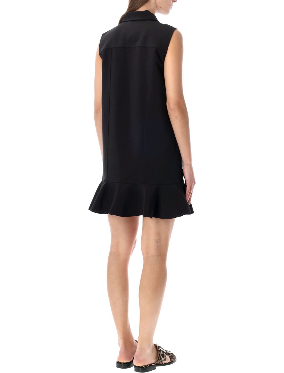 Ganni Suiting Mini Dress Nero Zwart