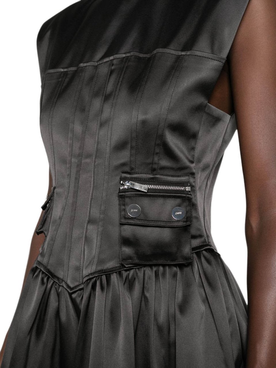 Ganni Dresses Black Zwart