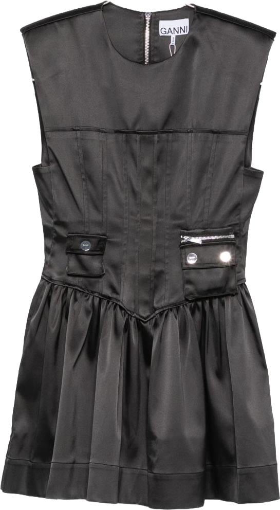 Ganni Dresses Black Zwart