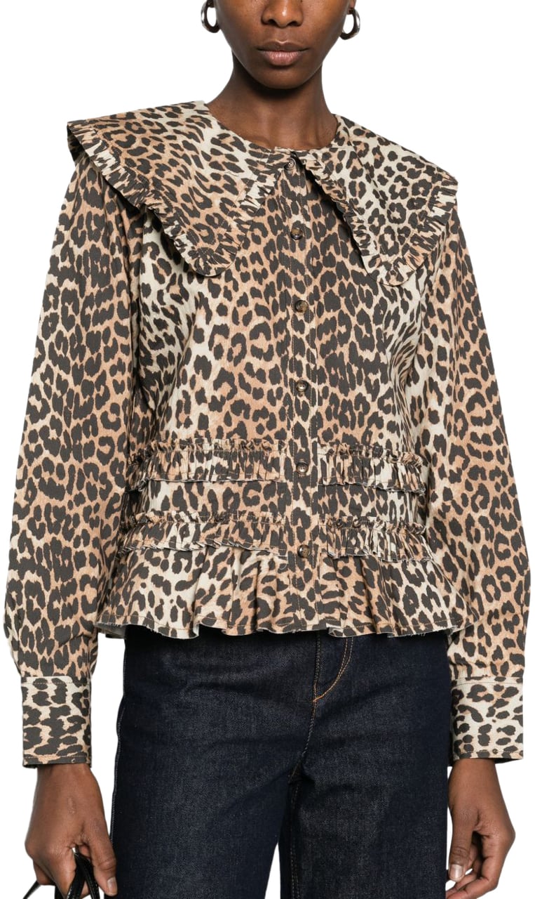 Ganni Shirts Brown Bruin