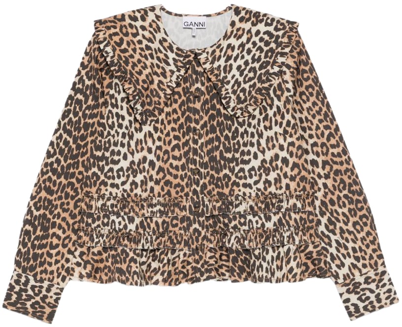 Ganni Shirts Brown Bruin