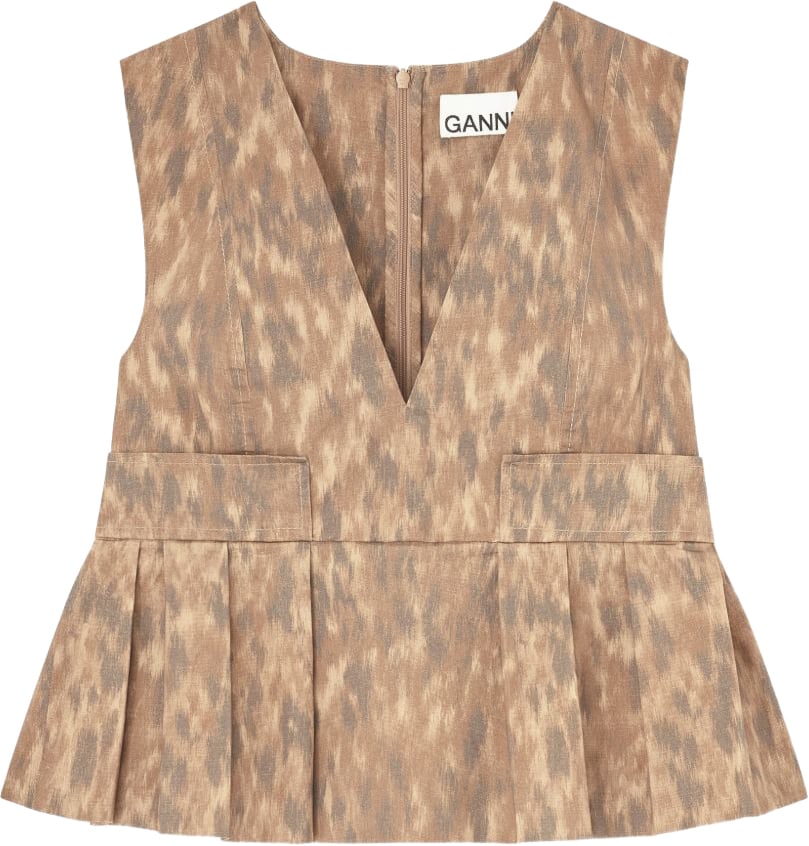 Ganni Top Beige Beige