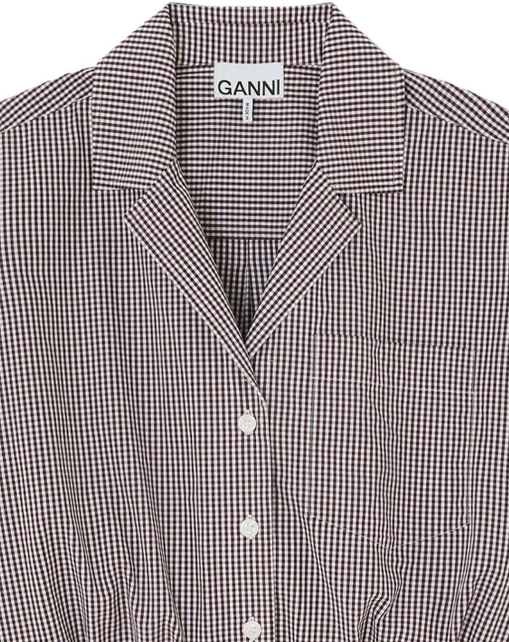 Ganni Shirts Grey Taupe