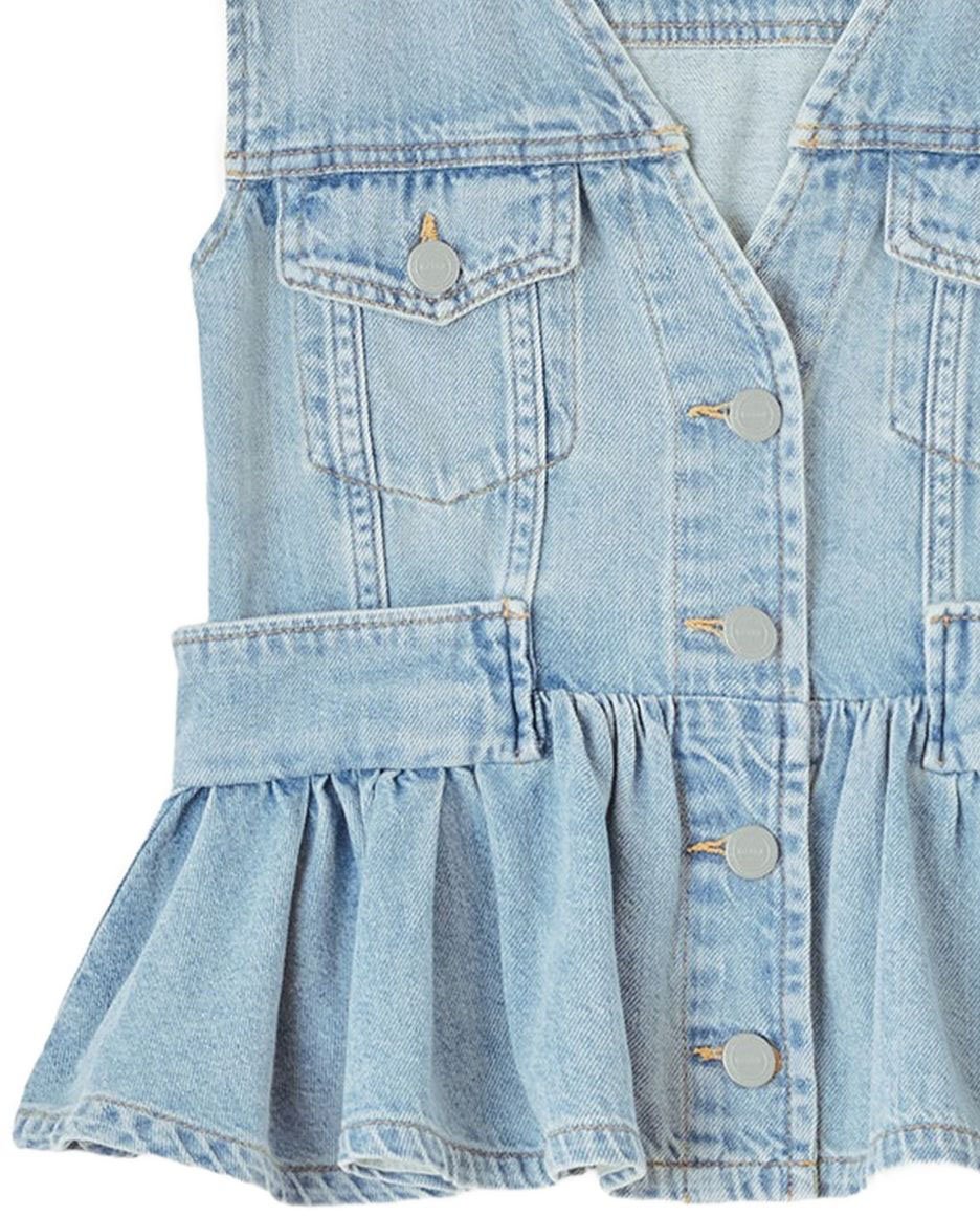 Ganni Top Light Blue Lichtblauw