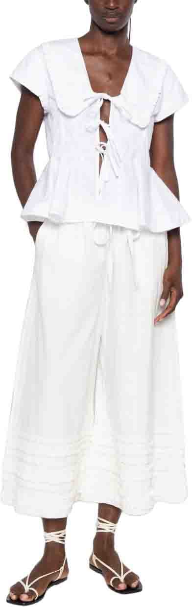 Ganni Top White Wit
