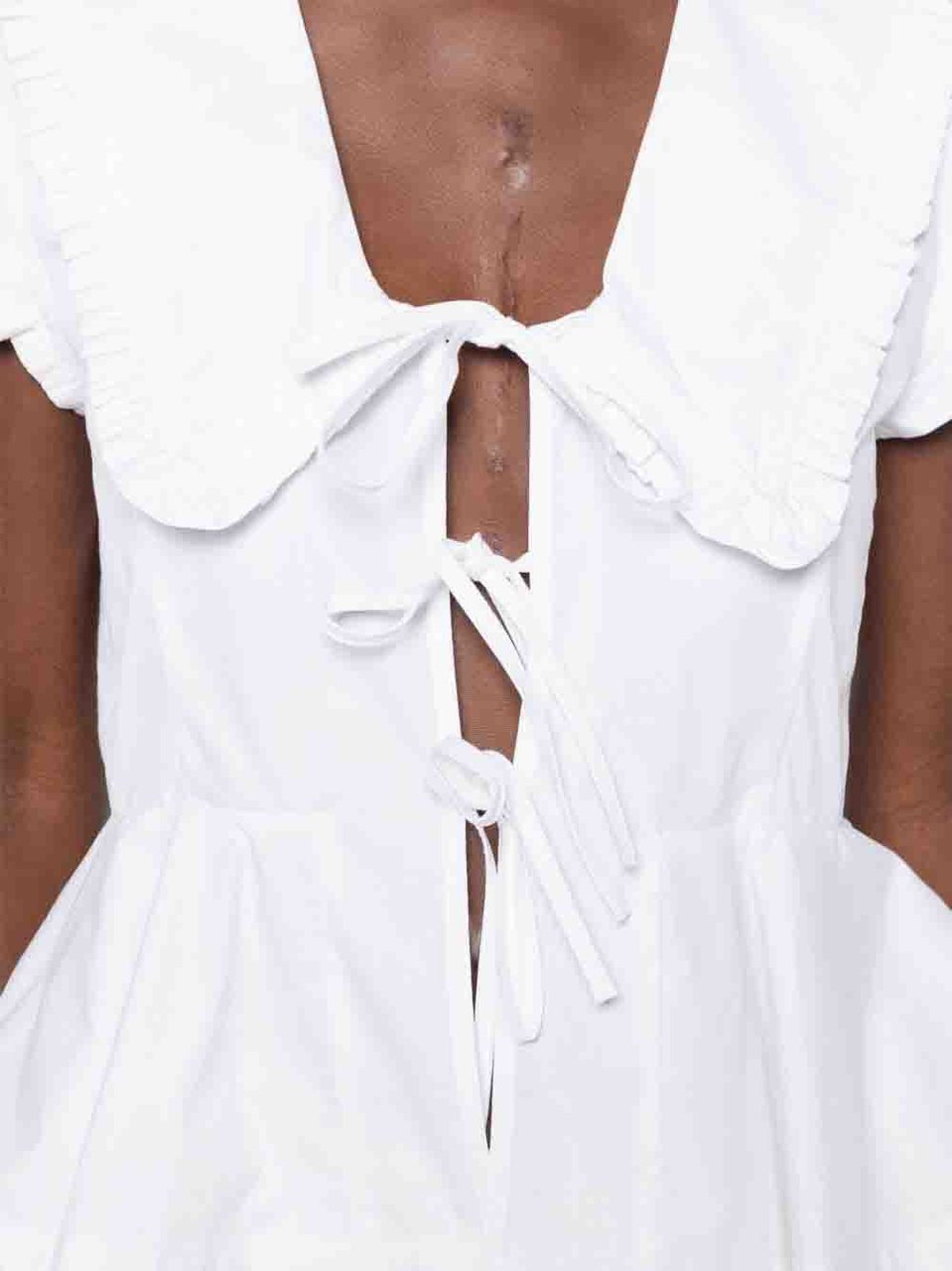 Ganni Top White Wit