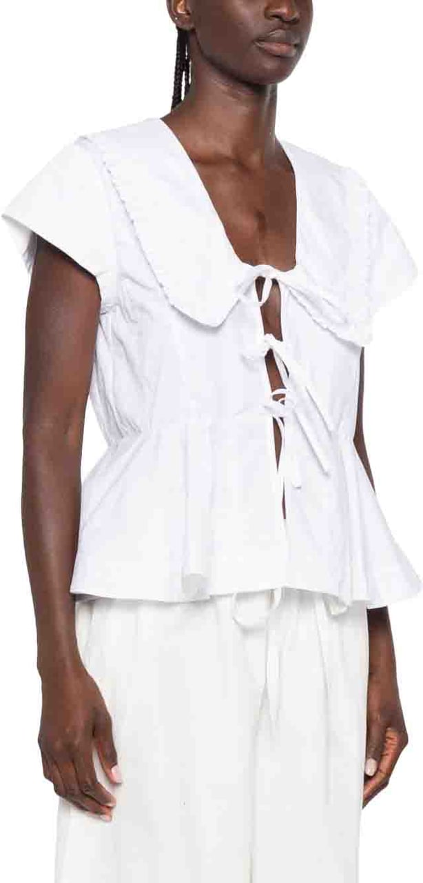 Ganni Top White Wit