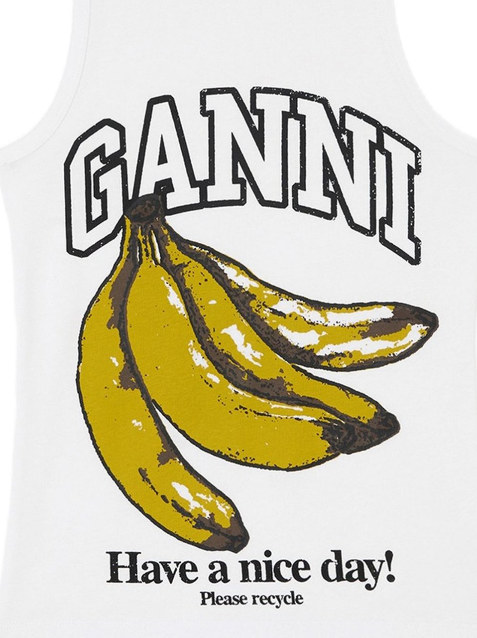 Ganni Top White Wit