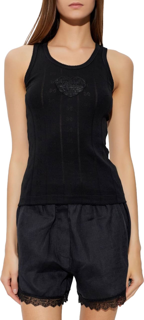 Ganni Top Black Zwart