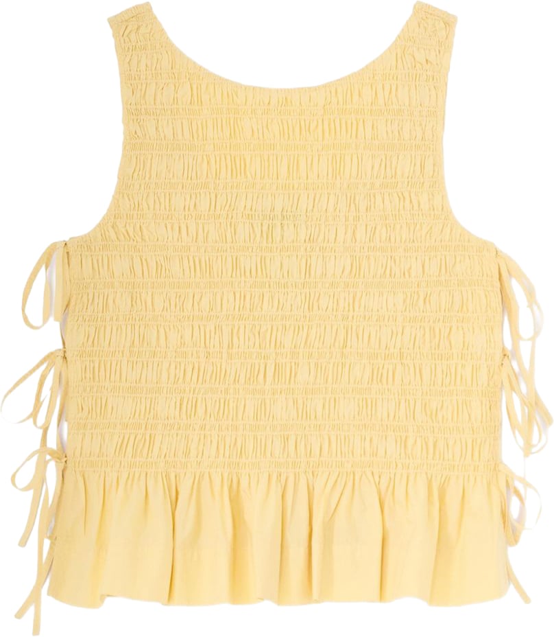 Ganni Top Beige Geel