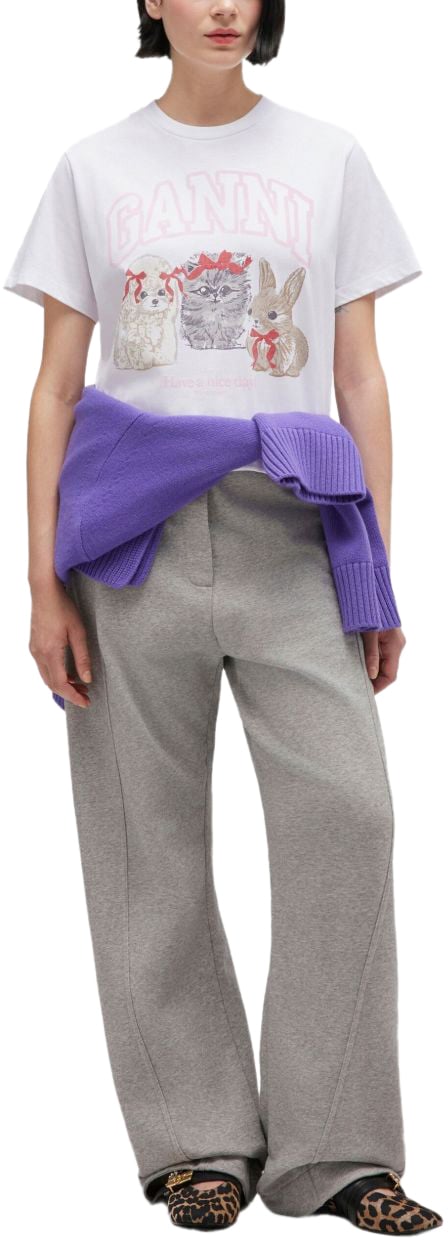 Ganni T-Shirts And Polos White Wit