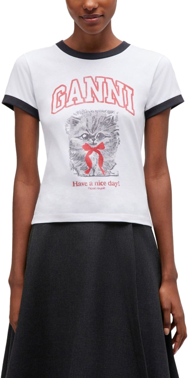 Ganni T-Shirts And Polos White Wit