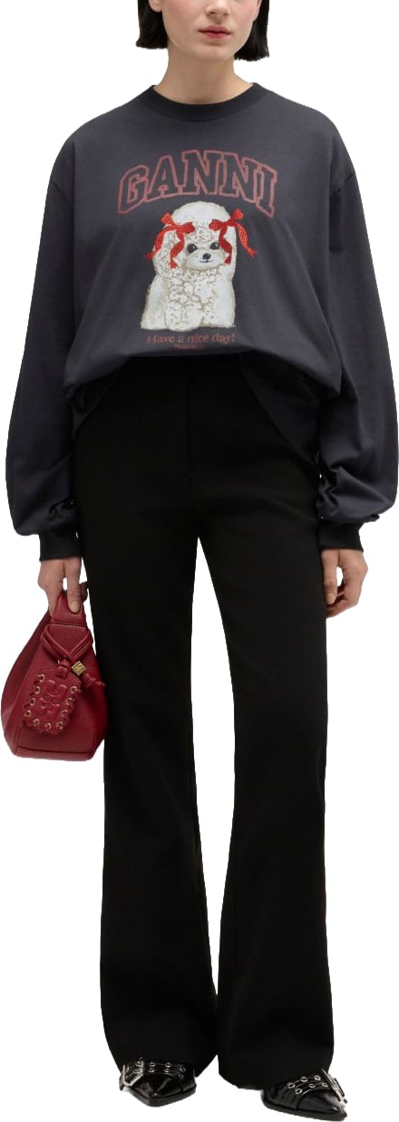 Ganni Sweaters Black Donkergrijs