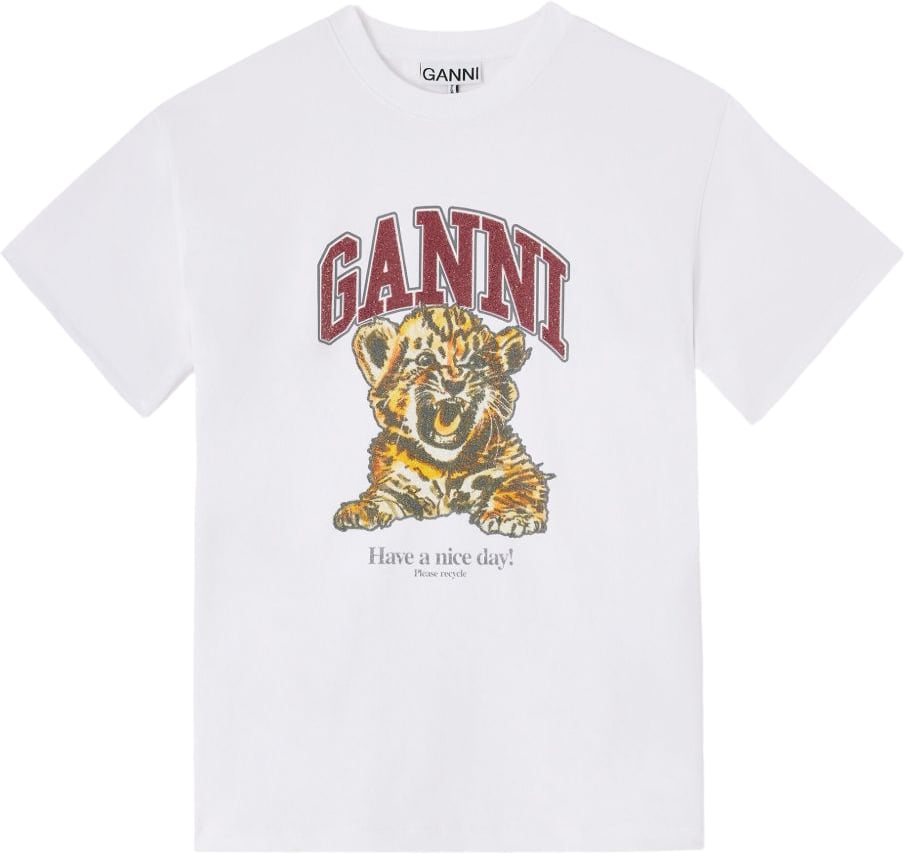 Ganni T-Shirts And Polos Bianco Wit