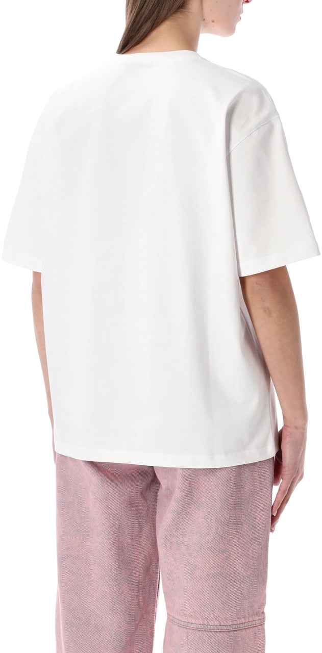 Ganni Tee Baby Tiger Birght White Wit