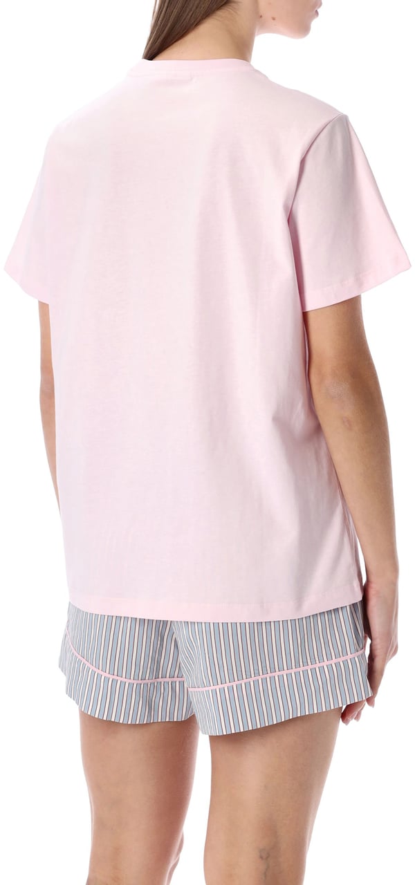 Ganni Tee Sweet Dog Chalk Pink Roze