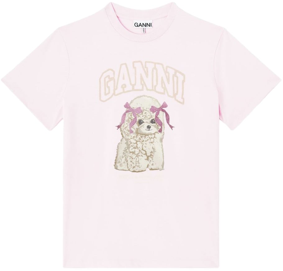 Ganni T-Shirts And Polos Pink Roze