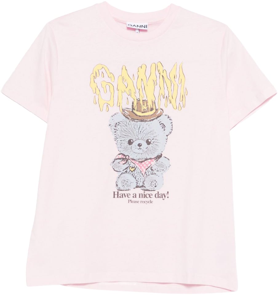 Ganni T-Shirts And Polos Pink Roze