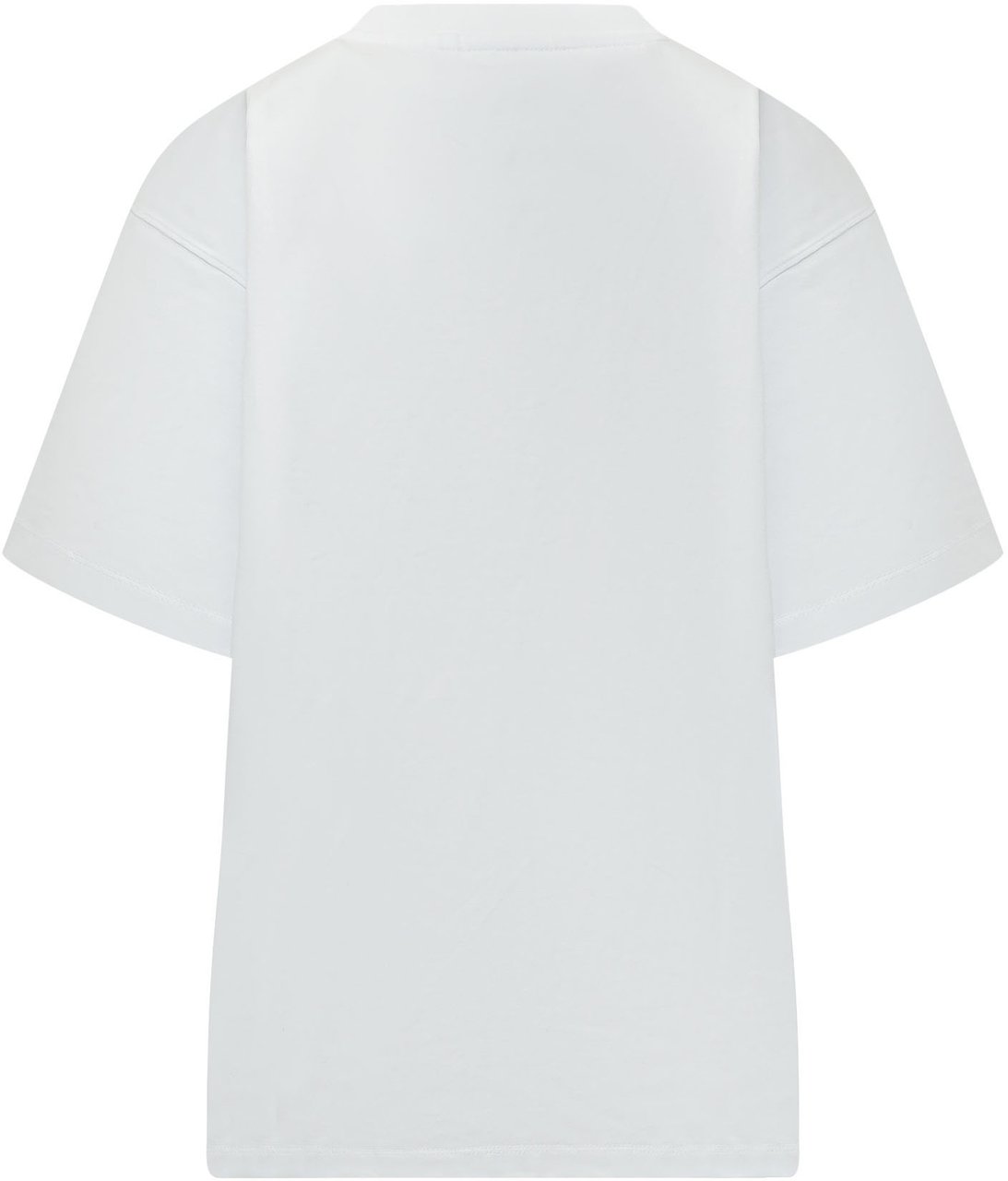 Ganni T-shirt con Stampa Frontale e Maniche Corte Wit