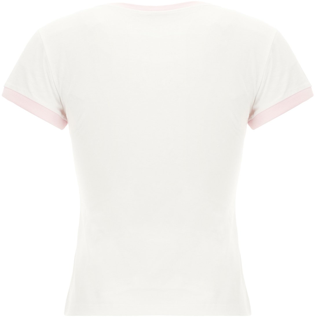 Ganni Ganni White cotton t-shirt Wit