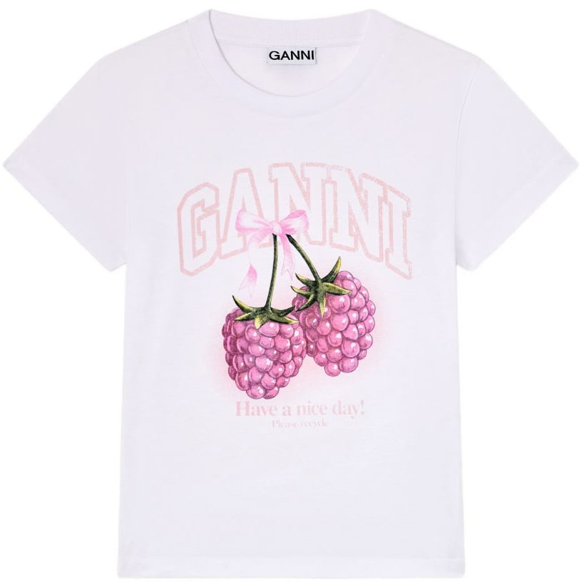 Ganni T-Shirts And Polos White Wit