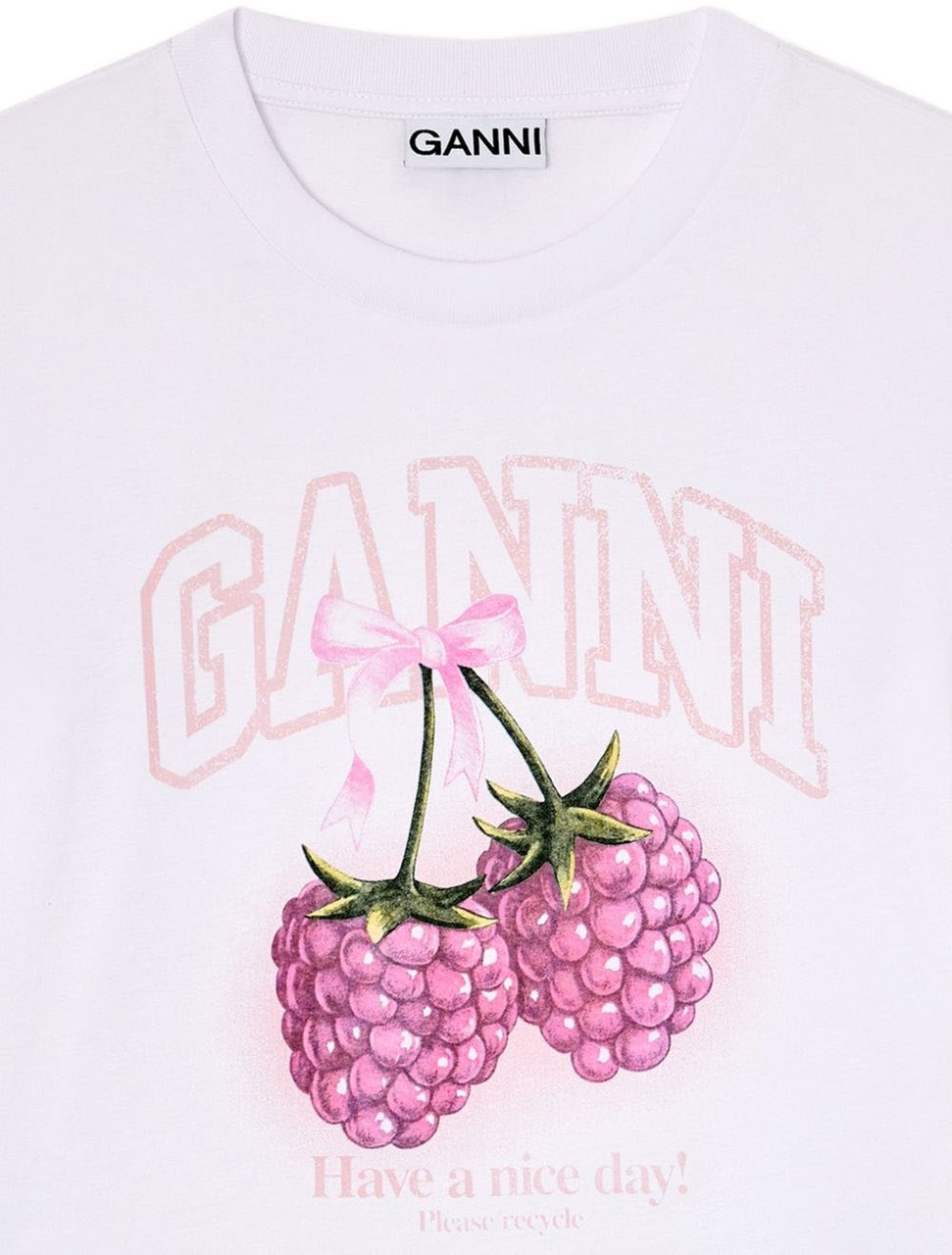 Ganni T-Shirts And Polos White Wit