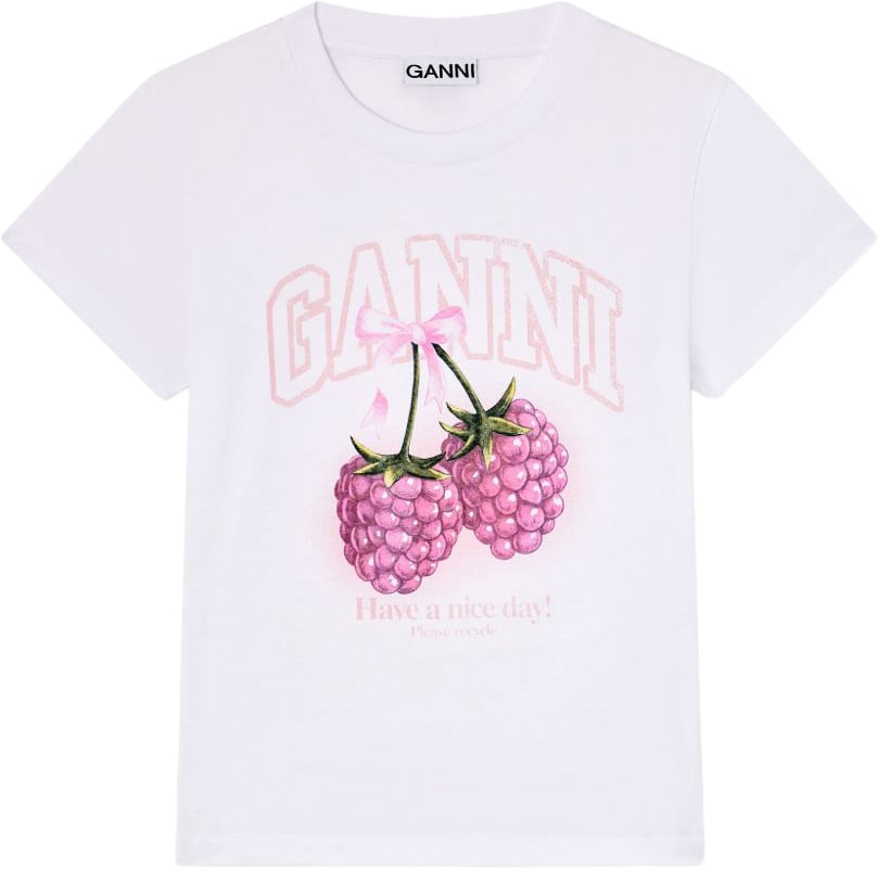 Ganni T-Shirts And Polos White Wit
