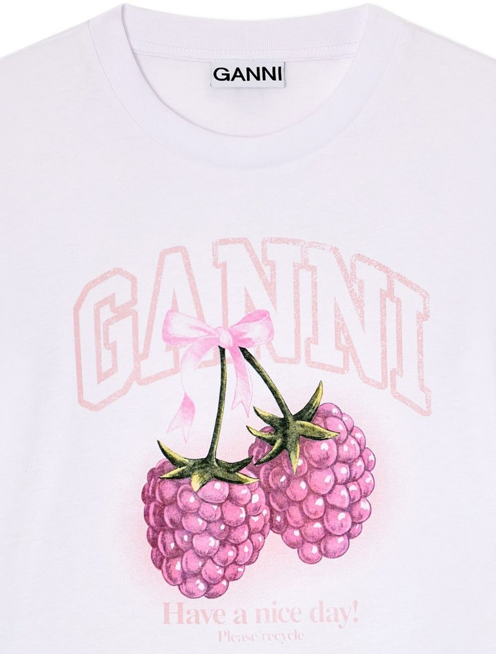 Ganni T-Shirts And Polos White Wit