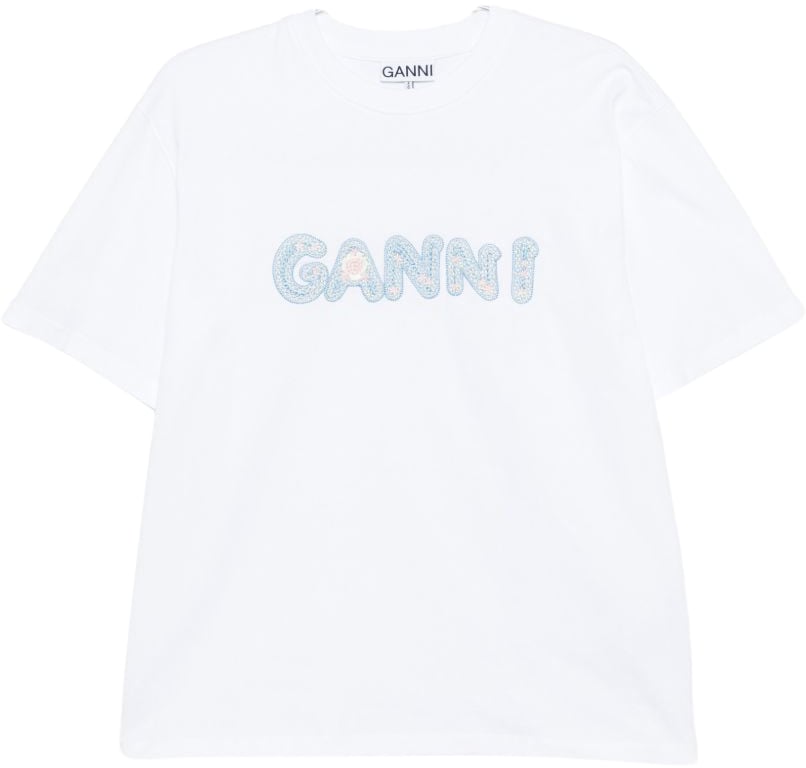 Ganni T-Shirts And Polos White Wit
