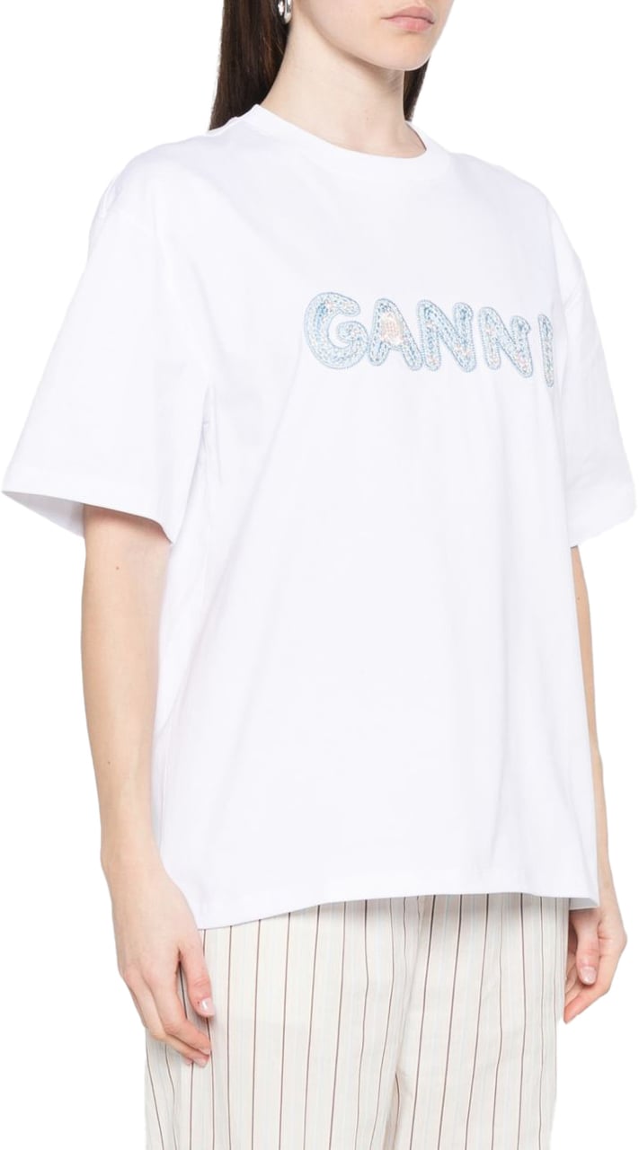 Ganni T-Shirts And Polos White Wit