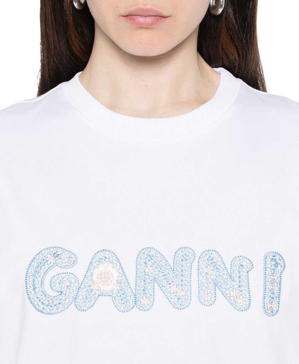 Ganni T-Shirts And Polos White Wit