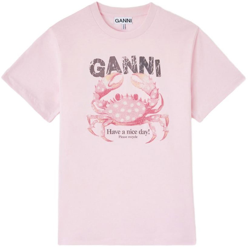 Ganni T-Shirts And Polos Pink Roze