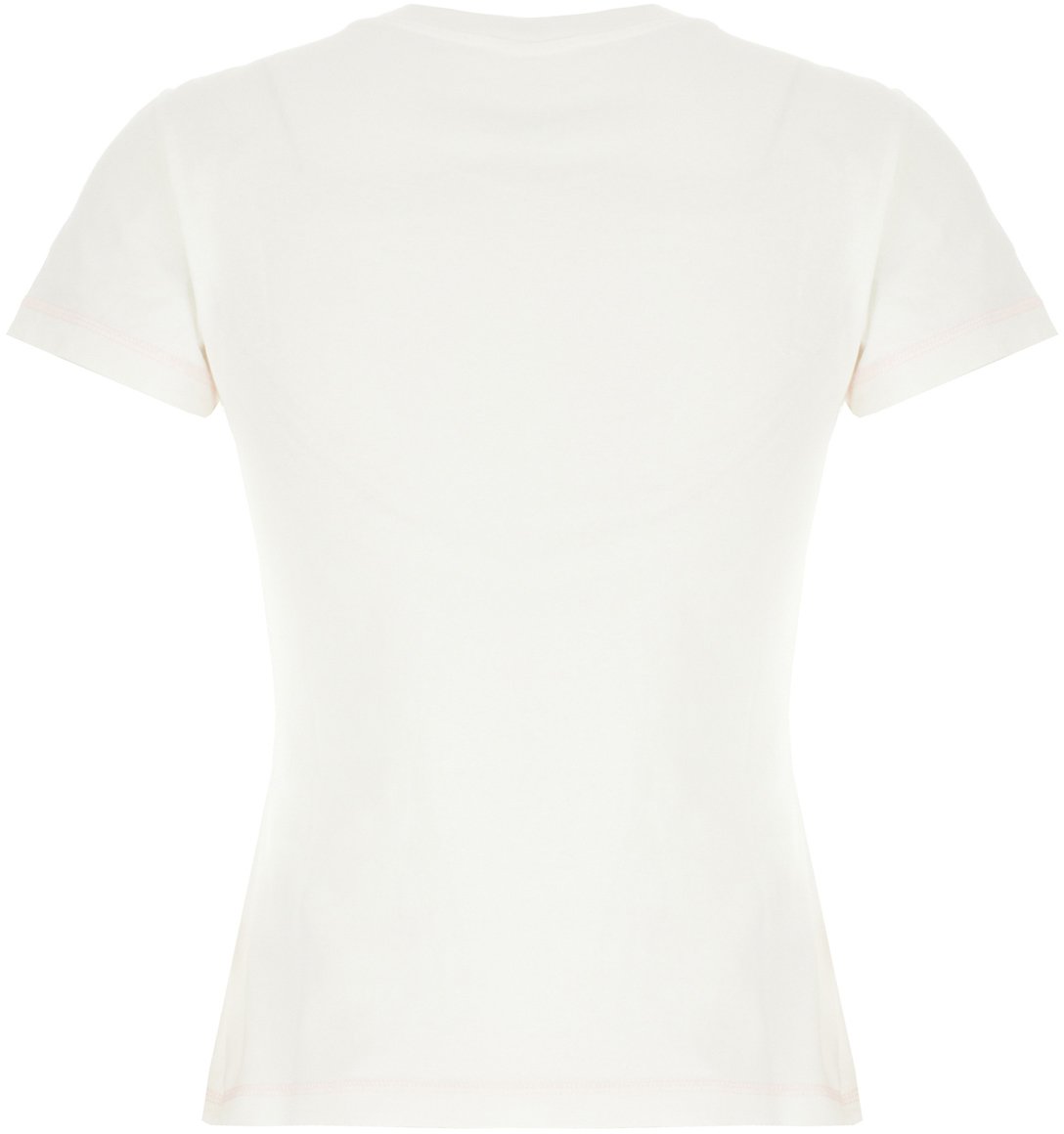 Ganni White cotton t-shirt Wit