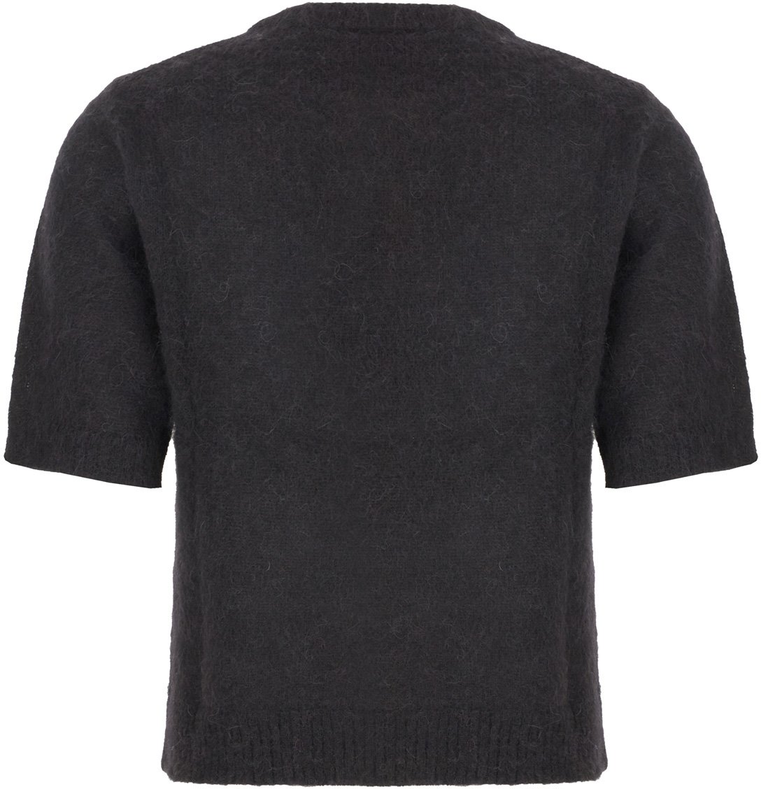Ganni Black alpaca blend sweater Zwart