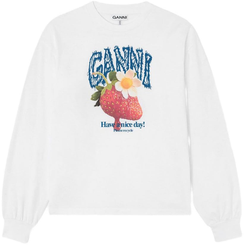 Ganni T-Shirts And Polos White Wit