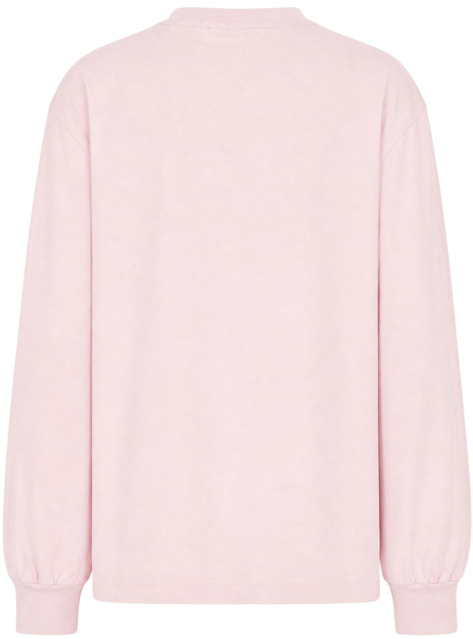 Ganni Pink cotton sweatshirt Roze