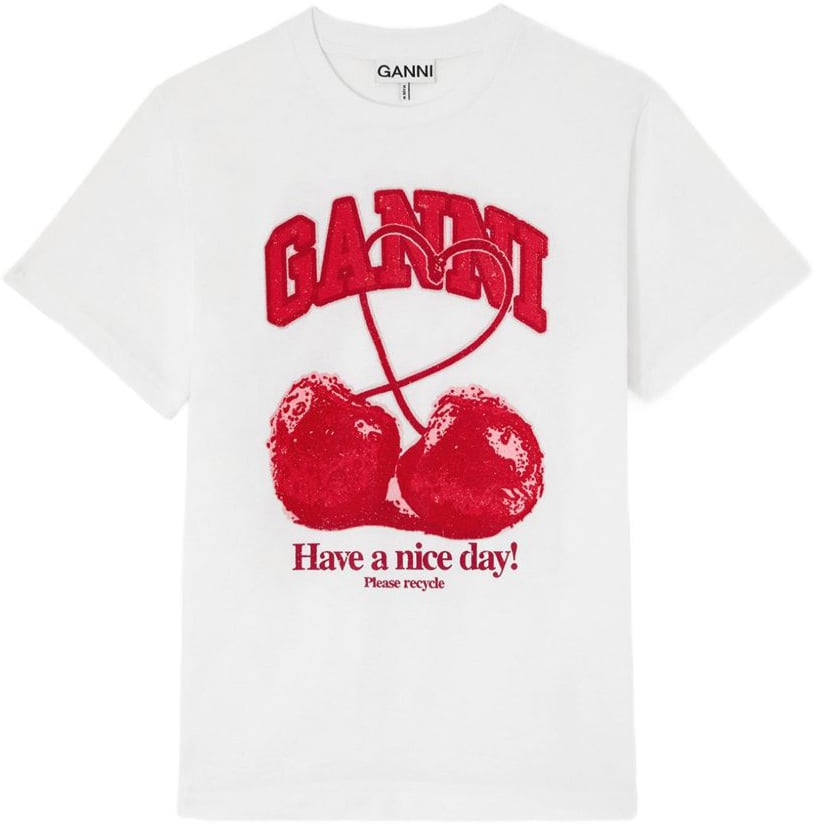 Ganni T-Shirts And Polos White Wit