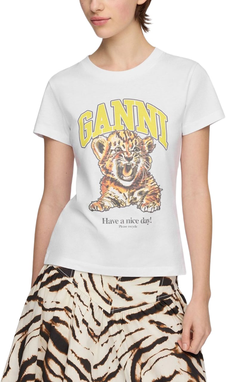Ganni T-Shirts And Polos White Wit