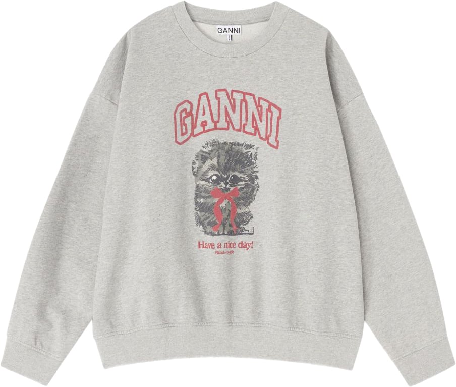 Ganni Sweaters Grey Lichtgrijs