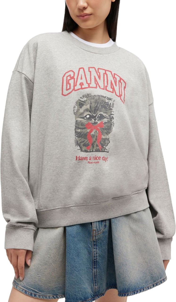 Ganni Sweaters Grey Lichtgrijs