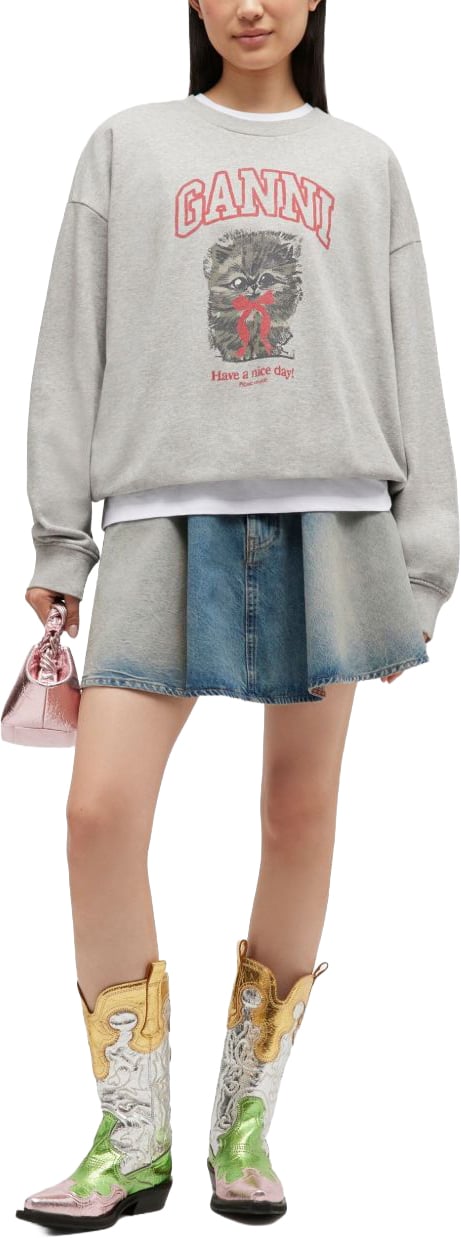 Ganni Sweaters Grey Lichtgrijs