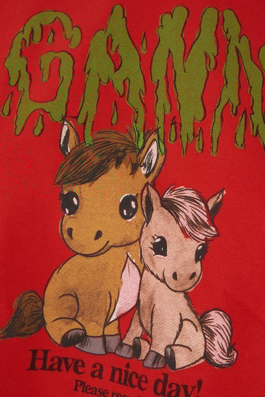 Ganni Ganni Red cotton sweatshirt Rood