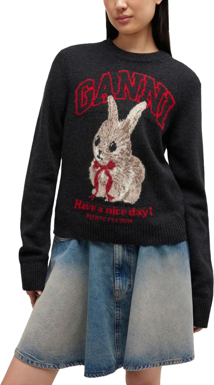 Ganni Sweaters Black Zwart