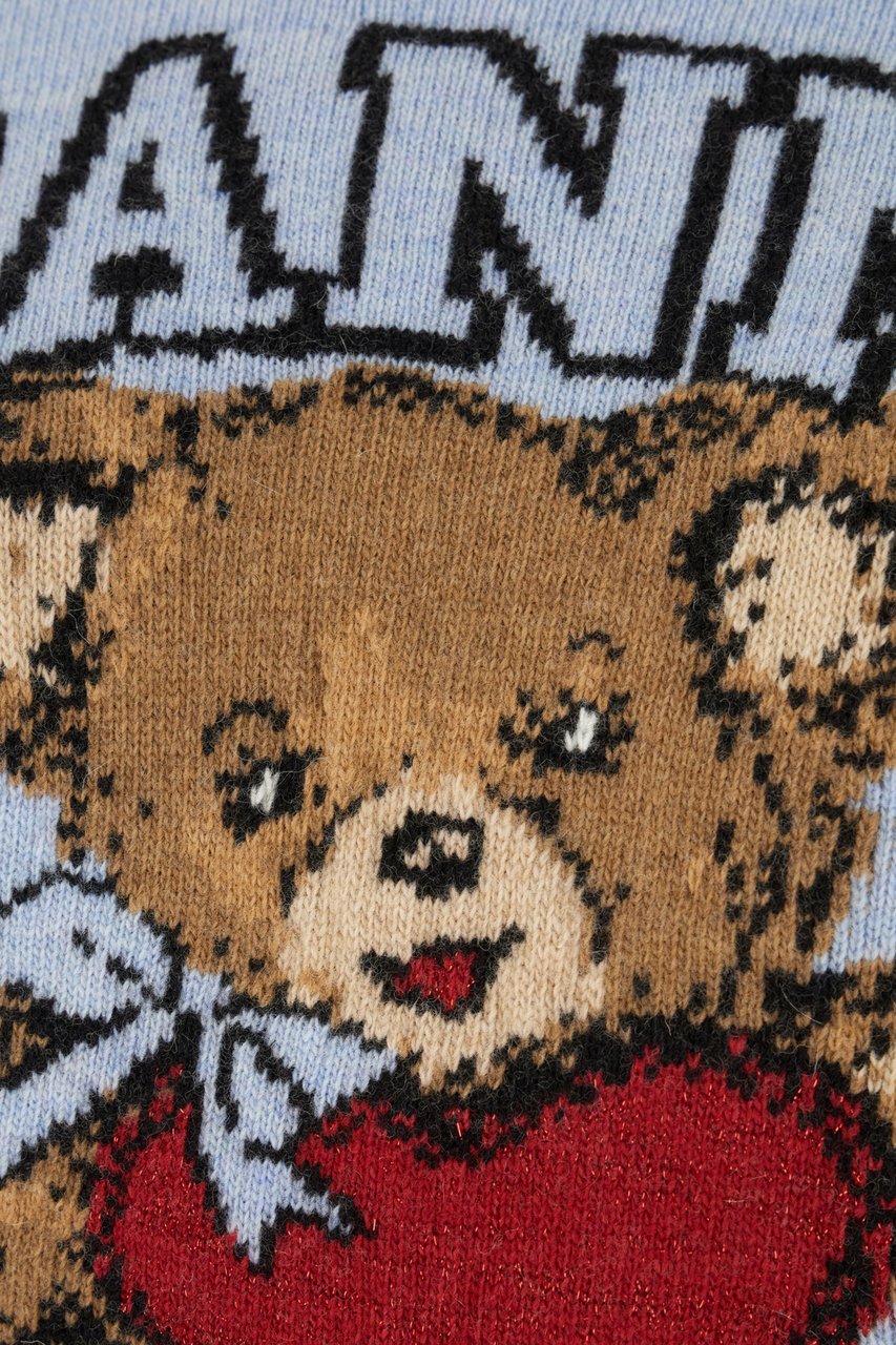 Ganni Ganni Powder blue wool blend sweater Blauw