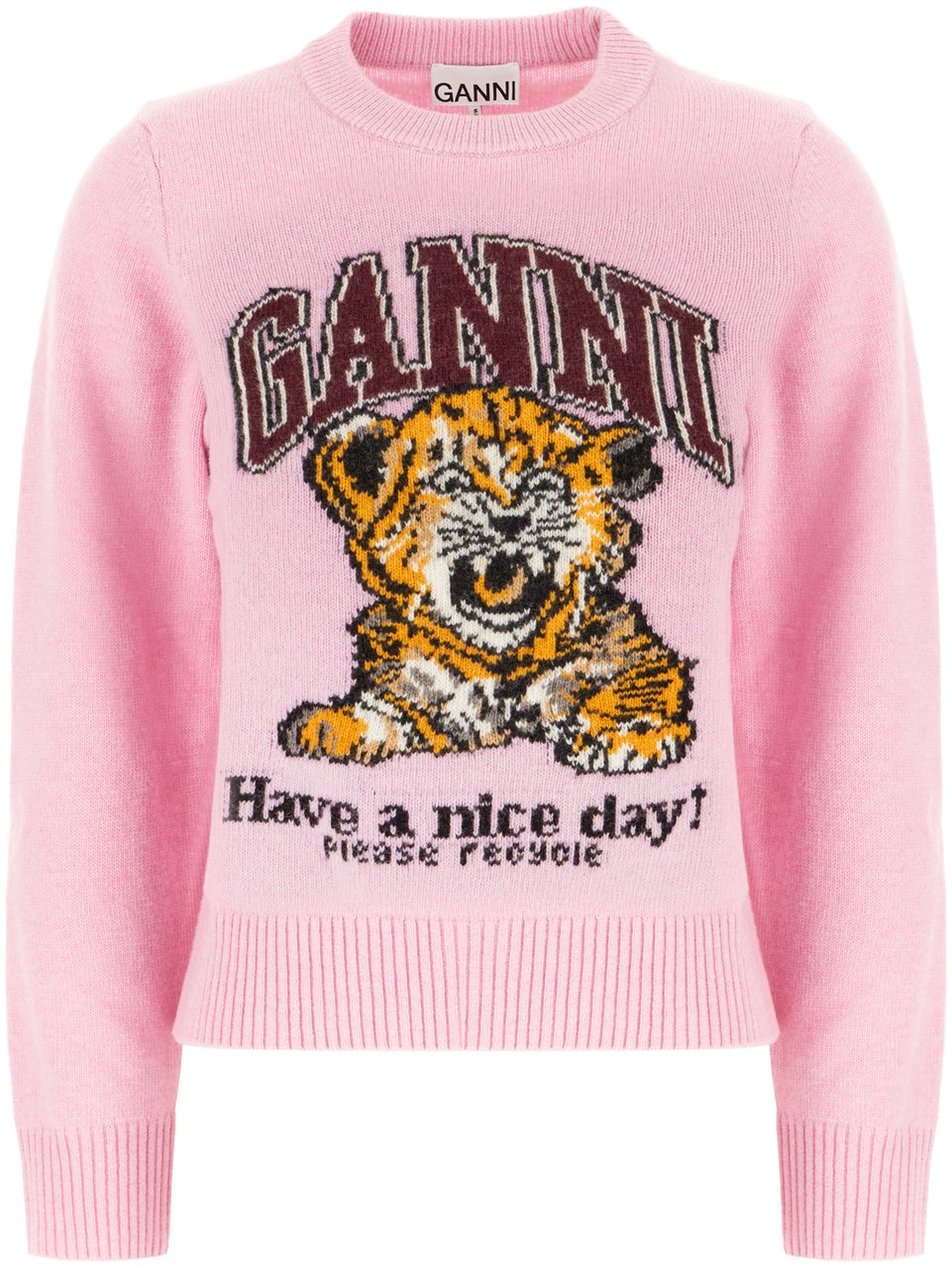 Ganni Ganni Pink wool blend sweater Roze