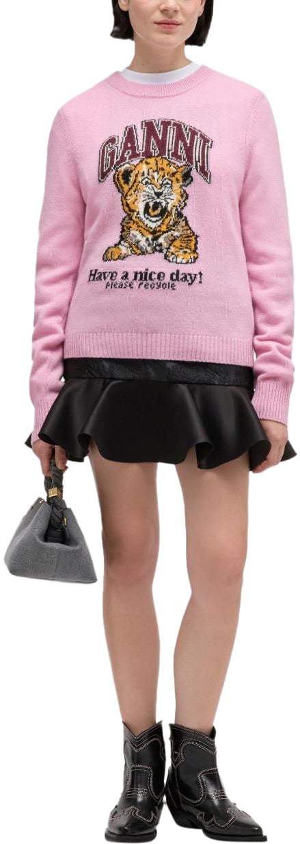 Ganni Sweaters Pink Roze