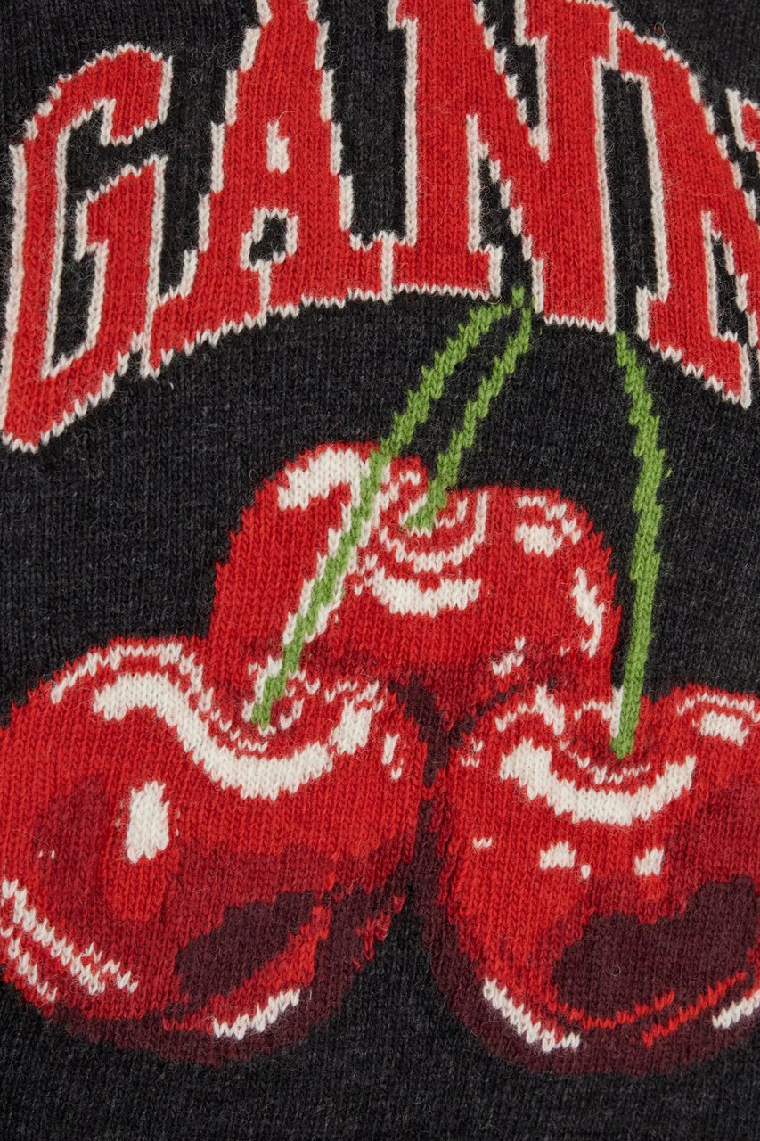 Ganni Ganni Black wool blend sleeveless sweater Zwart