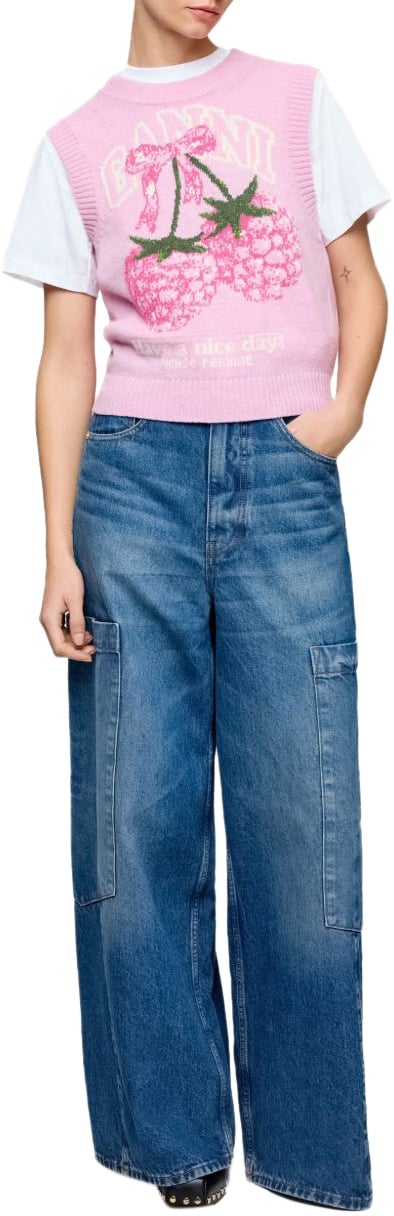 Ganni Sweaters Pink Roze